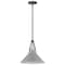 Nuvo Zelda 1-Light Pendant, E26 60W, Black, Gray Metal Shade, Faux Leather Straps 60/7646 - alternate 1
